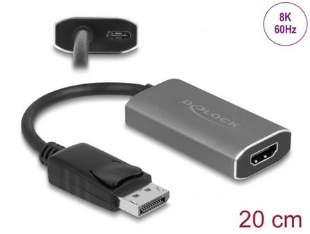 Delock video adapter - DisplayPort / HDMI - 20 cm