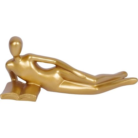 Gulldekor Lesestatue Hjemmedekorasjoner Gull Aksent Hjemmedekor