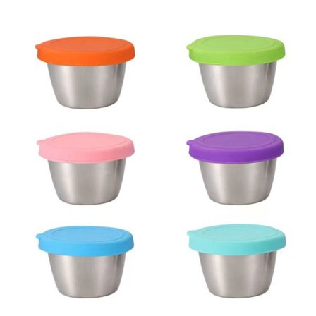 Dressingbeholder Rustfrie sauskopper MULTICOLOR 6 STK 6 STK