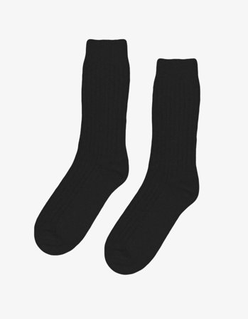 Merino Wool Blend Sock - Deep Black - 36-40