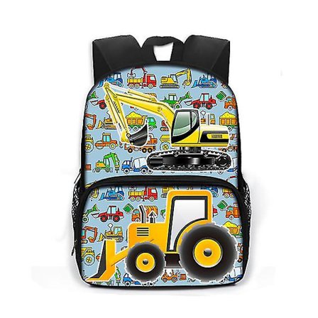 Tegneserie Gravemaskine Print Rygsæk Drenge Piger Rygsække Børns Skoletasker Børns Børnehave Rygsække Skoletasker