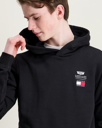 Tommy Hilfiger TH X CF1 LOGO HOODIE Svart Huvtröjor/Hoodies Kille - Kids Brand Store