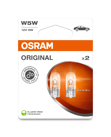 OSRAM W5W 5W12VW2,1X9,5D BLI2