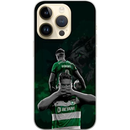 Kompatibel Mobilcover til Apple iPhone 15 Pro Neonmotiv med teksten "Gaming er i mit DNA" på en blå og rød murvæg med en lysende DNA-spiral.