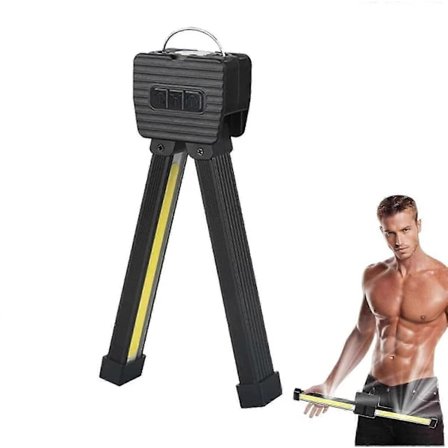 2025 Ladattava kuntosalivalo poseerausta varten, magneettinen ja ripustuskoukkuinen retkilyhty, himmennettävä LED-työvalo Musta