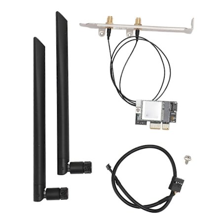 5G Nätverkskort 2.4G 5G 867Mbps Dual Band 802.11AC BT4.1 Plug and Play PCIe WiFi Adapterkort för Win System Dator Löstagbar Antenn