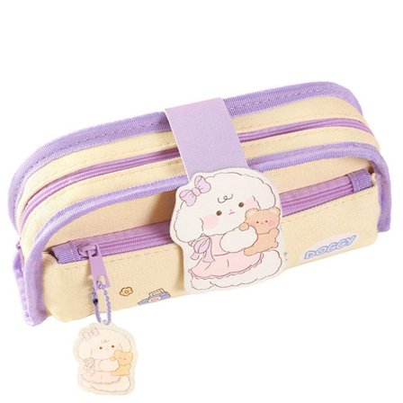 Pennepose Blyantæske BEIGE MED VEDHÆNG MED HENGEL