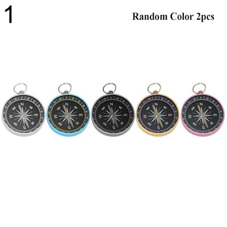 1/2 stk udendørs krog kompas mini metal kompas 1 1