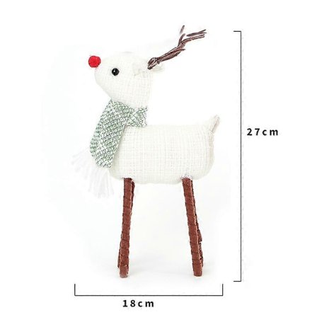 Reinsdyr Juledekorasjon, Stående Juleelgdekor, Håndlagde Plysj Svenske Julenisse Elgfigurer Jul til Hjemmet Innendørs_Kvalitetsgave