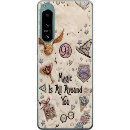 Kompatibelt Mobildeksel til Sony Sony Xperia 5 IV Broderad magisk illustrasjon med symboler, sitater og fantasiverden inspirert av eventyr som skaper