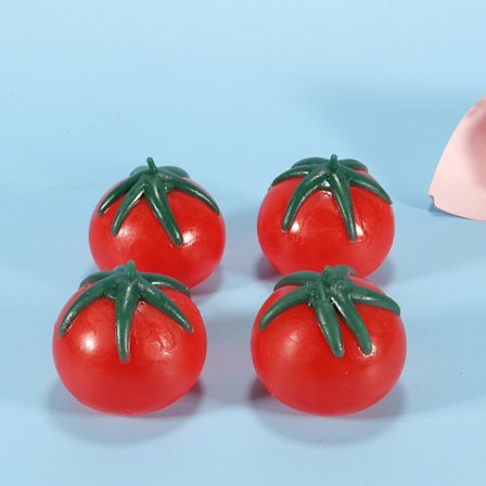 Vent Stress Relief Tomat Vent Legetøj Drilsk Stress Relief Klem Sjov Klem Legetøjsbold (4 stykker)