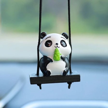 Panda Bil Interiør Ornament Bil Bakspejl Vedhæng A A A