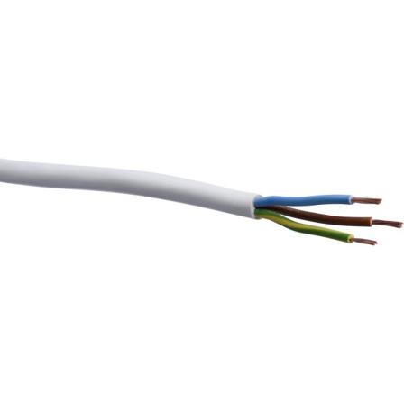Gelia 40000372 Kabel SKK 3G0,75 mm², 100 m spole Hvit, Stikkontakter & kabler