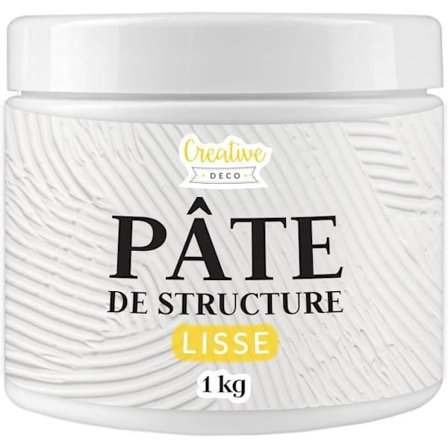 Creative Deco Smooth Texture Paste 1kg - Relief pasta akryylimaalaukseen - Teksturoitu tahna - Mallinnus