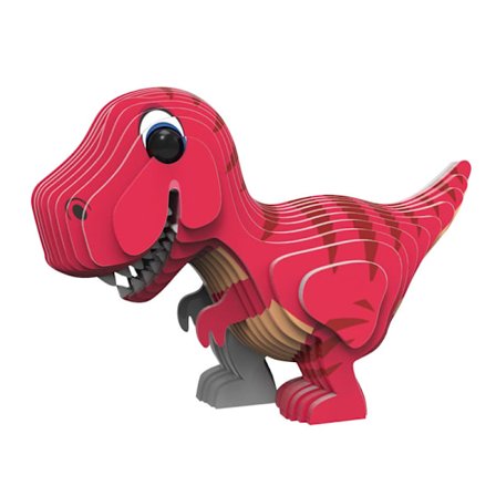 1 sæt Tyrannosaurus Rex Dinosaur 3D-puslespil, miljøvenligt pædagogisk legetøj til drenge, piger og børn fra 3 år+