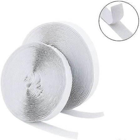 Velcro Selvklebende 25m Ekstra sterk, dobbeltsidig lim med borrelås 20mm bred selvklebende selvklebende pute