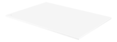 Deltaco OFFICE Bordplate, 1500 x 750 x 25 mm, laminat, hvit