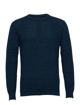 Men`s Pullover Strikkegenser M. Rund Krage Grønn Garcia