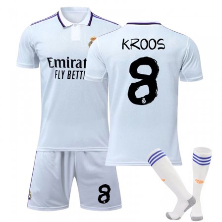 22-23 Ny Real Madrid Hemma Barn Vuxna Fotboll Fotbollströja Träningströja Kostym