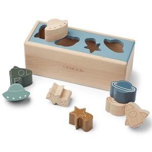 Liewood Space/Fog Blue Midas Puzzle Cube 0 - 3 months - First toys and baby toys - 0 - 3 months - Blue - Sorting boxes