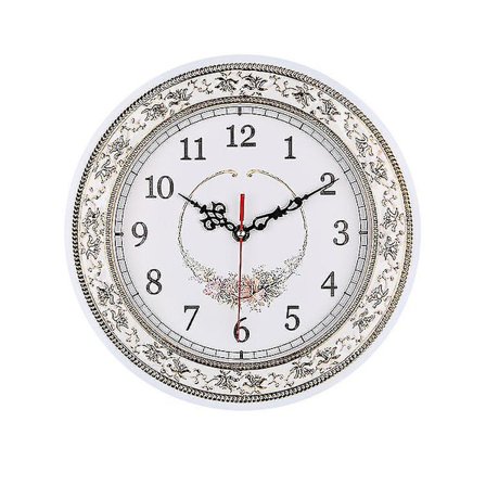 Stille moderne kvarts blomsterdesign dekorative vægur, lydløs digital 11-tommer ur