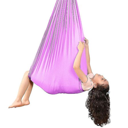 Kids Aerial Yoga Hammock 100% Nylon Elastisk Anti-gravitasjons Huske For Innendørs/Utendørs Barn Sensorisk Trening Hengestol 280*100cm KIO