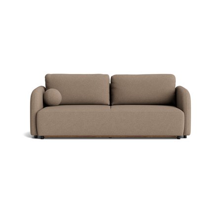 Arezzo 3-Sitzer-Schlafsofa, Stauraum, Loop Dunkelbeige, modernes Design, Bettkasten, Bonell-Federkern Polsterung, komfortabel, 93cm Tiefe