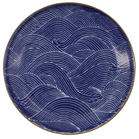 Tokyo design studio Seigaiha Blue tallerken, 21.5