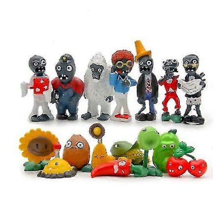 16 stk. Plants vs Zombies Legetøj Anime Actionfigurer