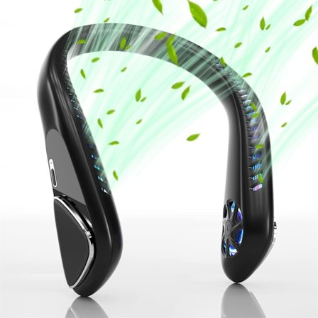 Bladeless Neck Fan - Bærbar nakkevifte med 3 vindhastigheter, USB-oppladbar personlig nakkevifte, Håndfri design USB-vifte - Ideell for O