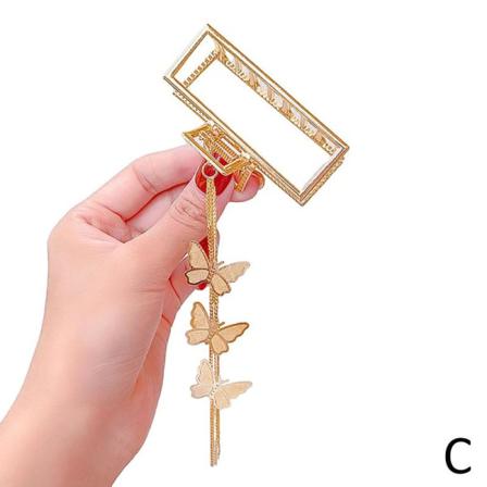 Butterfly Tofs Metal Hair Catch Retro Shark Clip Catch Elegant