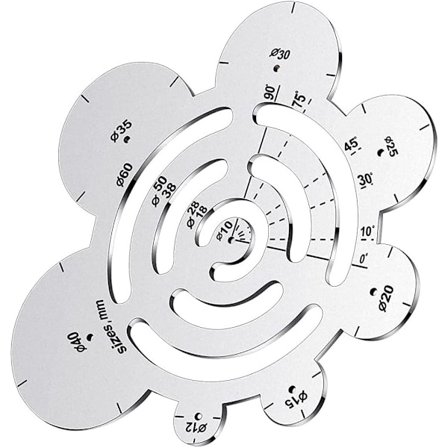 Nahkaleikkurityökalut Metallikulmaleikkuriviivain Pyöreä Ympyrä DI:lle