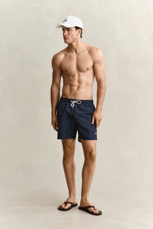 GANT Herren Badeshorts mit Tupfenprint (XL) Marineblau