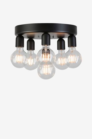 Belid - Plafond 6 a Regal, diameter 32 - Svart - Plafonder - Fra Homeroom