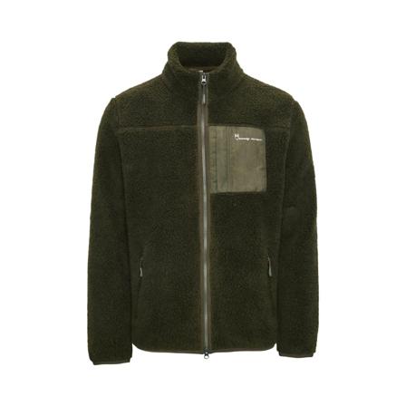 Knowledge Cotton Apparel Men's Elm Teddy Fleece Zip Sweat Men Mid layer tops Green M