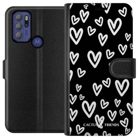 Yhteensopiva Lompakkokotelo Motorola Motorola Moto G60S Cactus and Friends - Handdrawn Love Chaos