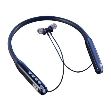 Nacktyp Bluetooth 5.2-headset med hög kapacitet intelligent digital display stereo fördröjningsfria sport Bluetooth-headset
