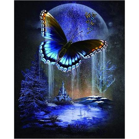 30x40cm, perhonen 5d timanttimaalattu strassi-kirjonta kanva