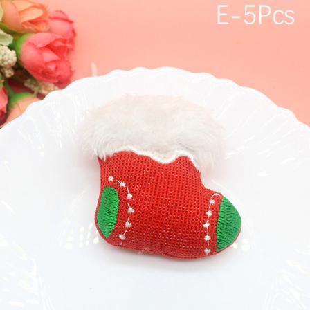 5 St Tecknade Plysch Juldockor Applikationshantverk För B