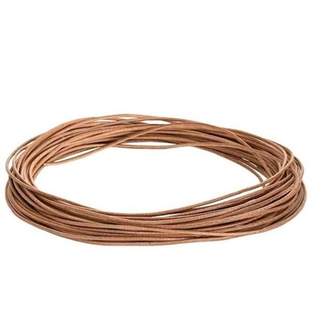 Brun läderrem - vidaXL - Ø1,5 mm - 50 m - Vattentålig - Slät yta