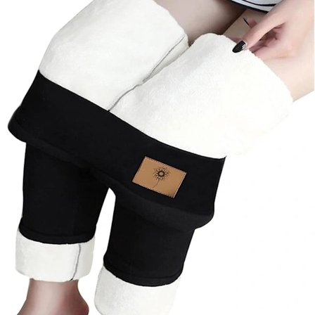 Termo Leggings Dame Vinterforede Joggingbukser Sport Bomuld Termoleggings Varme Fleece Træningsbukser Høj Talje Elastiske Fritidsbukser med