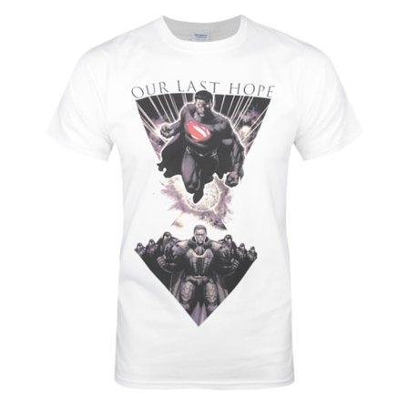 Superman Mens Our Last Hope T-Shirt M Vit/Svart