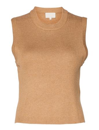Augustina Knit Vest Brown Minus
