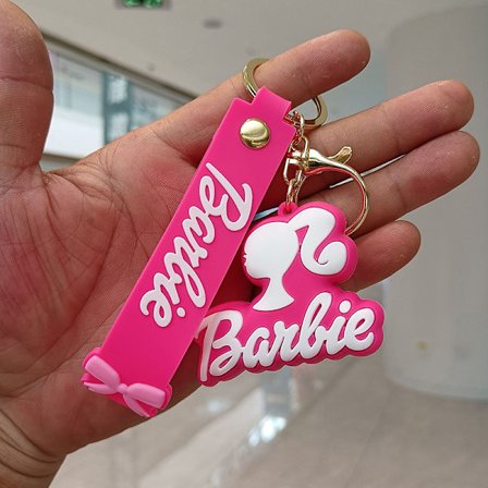 Vaaleanpunainen Barbie-avainnippu riipus Love Key Ring case Char