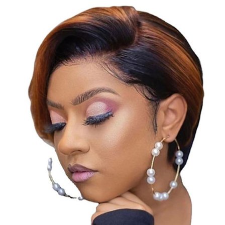 Lyhyt tyyli peruukki, eurooppalainen ja amerikkalainen peruukki, naisten muodikkaat värjäykset