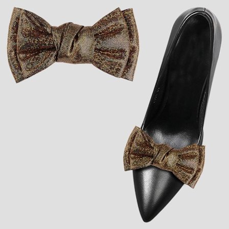 2 stk. Sko-klemmer Blanke Dekorative Klemmer GULD