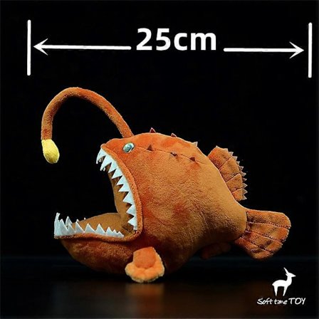 HaKeLai Realistisk Amerikansk Marulk Plysjleketøy Høy Fidelity Breiflabb Plysjfigur Monkfish Peluche Livaktige Utstoppede Dyr Simuleringsleketøy LGL