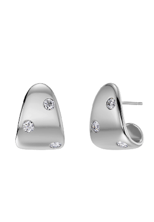 Edblad Selena Studs CZ Steel Smycken & klockor Dam Grå ONESIZE