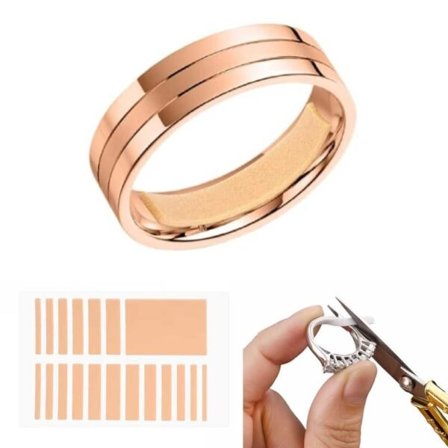 Justera Storleken på Ringar - 17-Pack Storleksjusterare för Ringar Beige