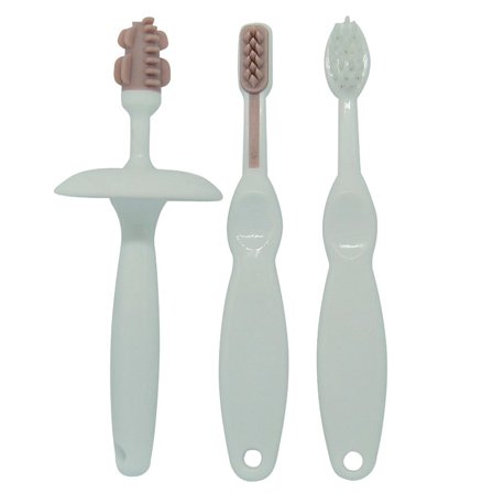 Oopsy Træningstandbørster sæt med 3 Blomme, Medicin & Pleje, Tandbørster, Børnetandbørster